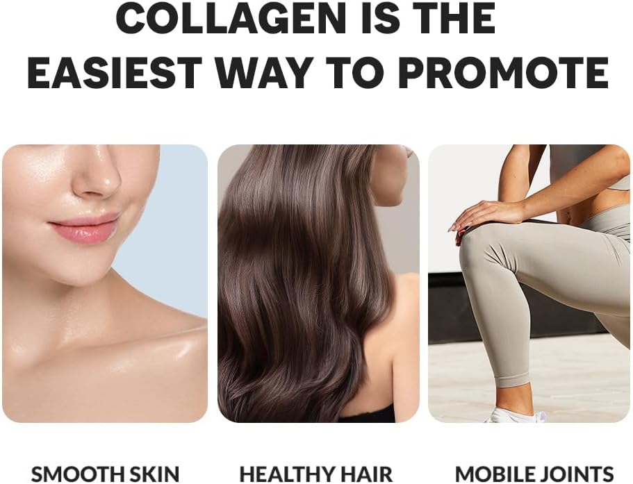 Marine Collagen Peptides - Hydrolyzed Ultra-fine Collagen Powder for Women & Men, Hyaluronic Acid, Biotin, Vitamin C, for Skin, Hair, Nails, Joints, Non-GMO, Unflavored, Easily Dissolved, 16oz