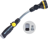 Melnor 65173AMZ RelaxGrip 8 Pattern 16" Pivoting Wand Bundle, Metal, Black, Yellow