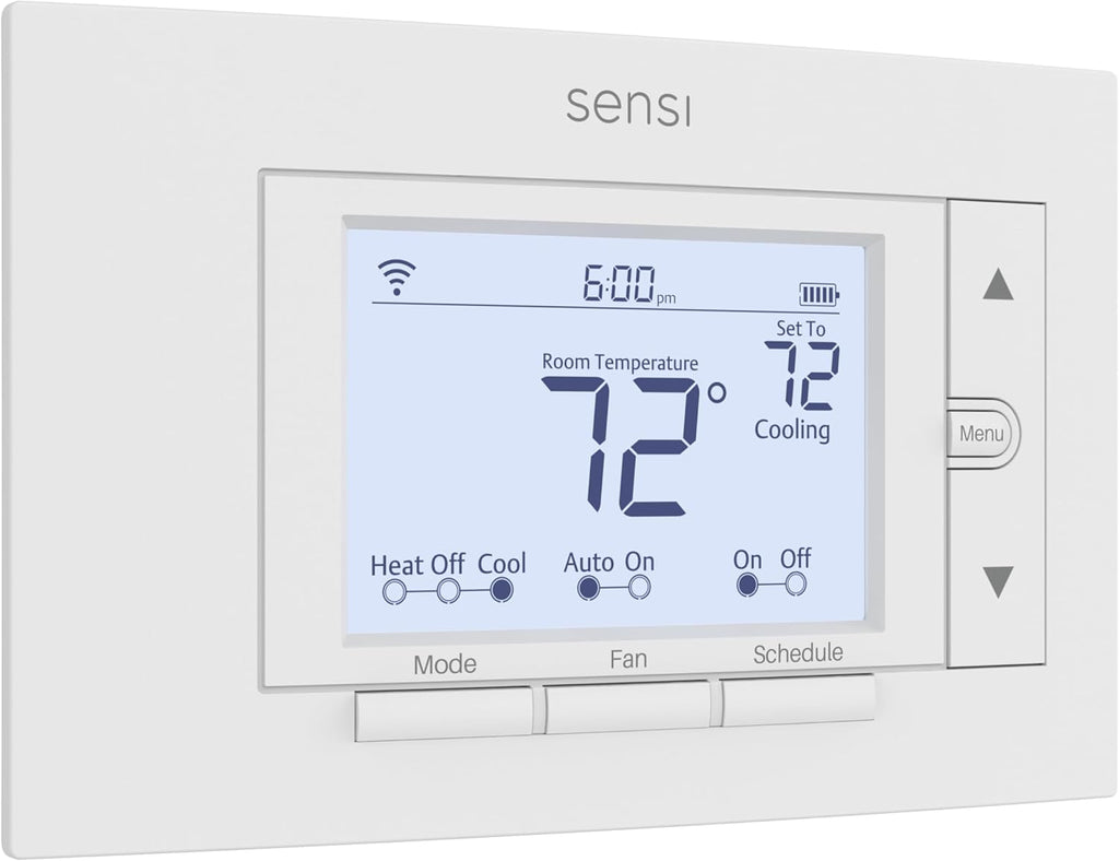 Sensi Smart Thermostat, 100 Years Of Expertise, Wi-Fi, Data Privacy, Programmable, Easy DIY Install, Works With Alexa, Energy Star Certified, Mobile App, ST55