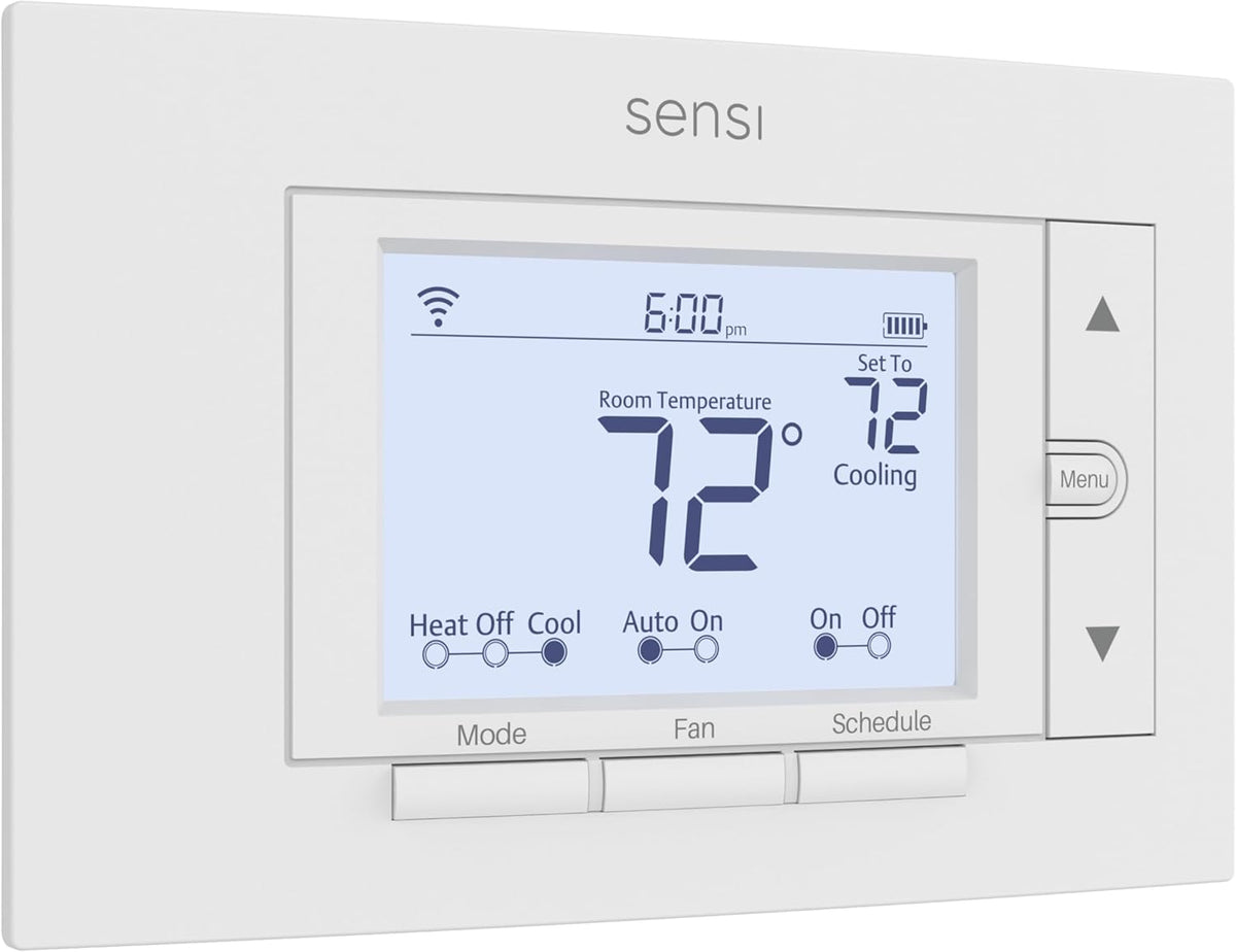 Sensi Smart Thermostat, 100 Years Of Expertise, Wi-Fi, Data Privacy, Programmable, Easy DIY Install, Works With Alexa, Energy Star Certified, Mobile App, ST55