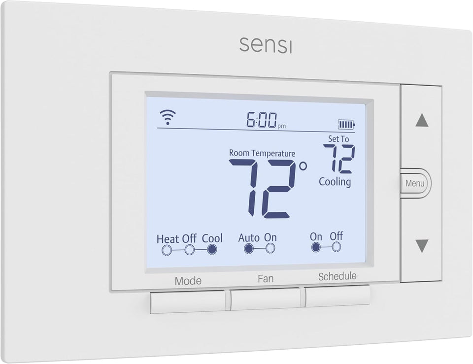 Sensi Smart Thermostat, 100 Years Of Expertise, Wi-Fi, Data Privacy, Programmable, Easy DIY Install, Works With Alexa, Energy Star Certified, Mobile App, ST55