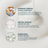 Prequel Skin Half and Half Fluid Moisturizer Face Cream. Lightweight Ceramide Peptide Lotion for All Skin Types, including Dry and Sensitive. Hydrating Facial Cream for Women and Men