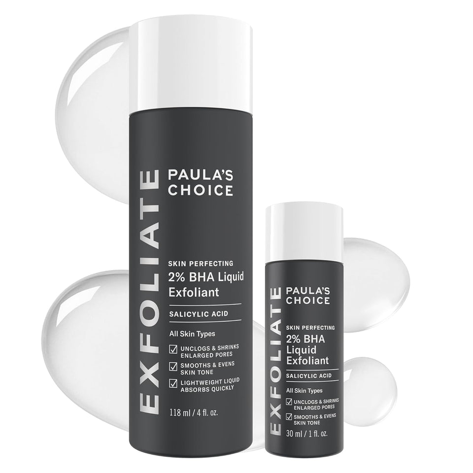 Paula's Choice SKIN PERFECTING 2% BHA Liquid Exfoliant with Salicylic Acid, Facial Polish for Pores, Wrinkles & Fine Lines, Suitable for Blackhead-Prone Skin, Fragrance-Free
