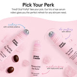 grace & stella Under Eye Brightener with Rose Quartz Rollerball - Centella Asiatica & Caffeine Under Eye Serum for Dark Circles & Puffiness - Travel Essentials, Birthday Gifts for Mom (15ml/0.51floz)