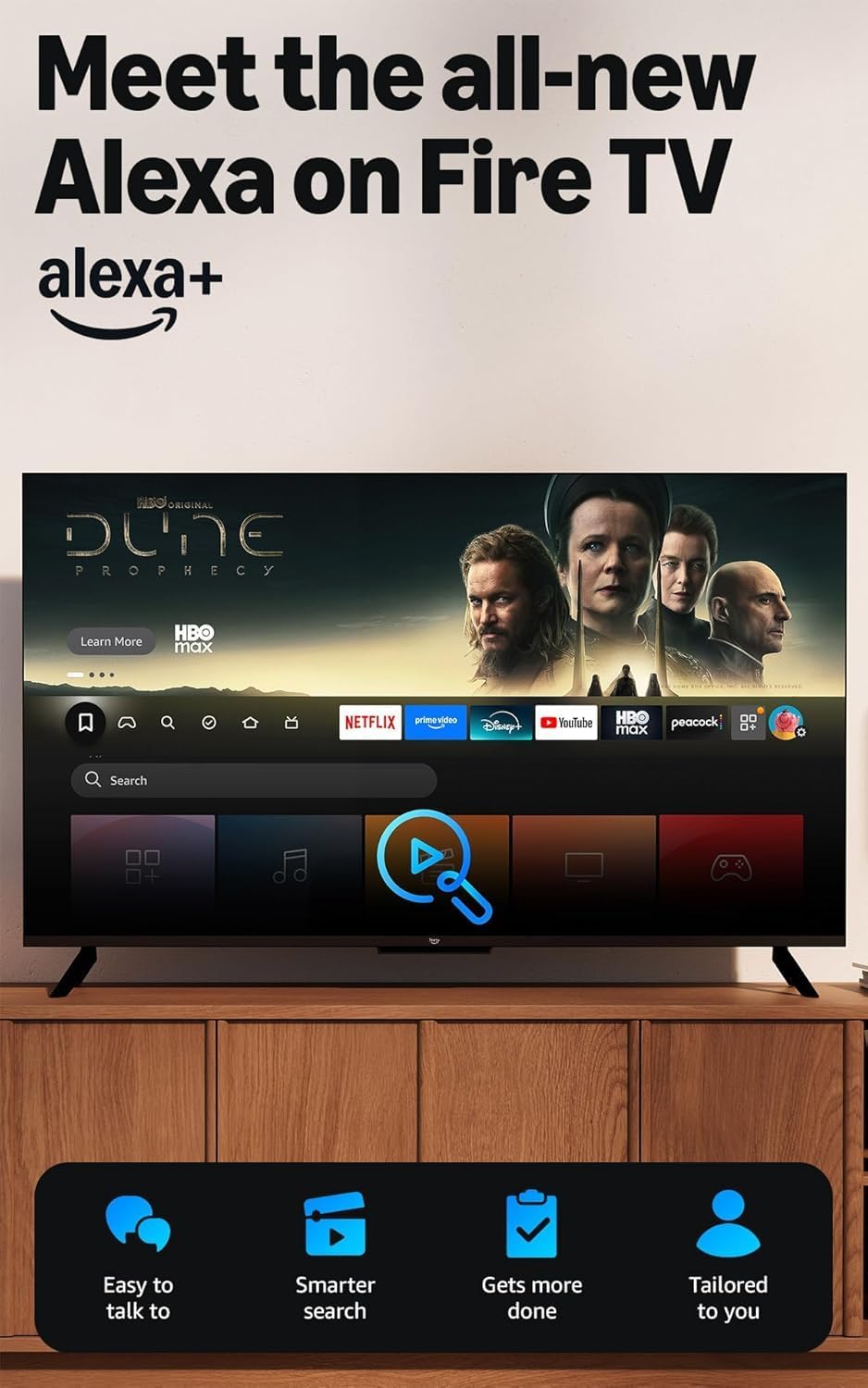 Amazon Fire TV Stick 4K Select (newest model), start streaming in 4K, AI-powered search, and free & live TV