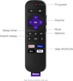 Roku TV Remote Control (Official Manufacturer Product) - Simple Setup, & Pre-Set App Shortcuts - Replacement Remote Compatible with RokuTV Models ONLY (Not Roku Players)