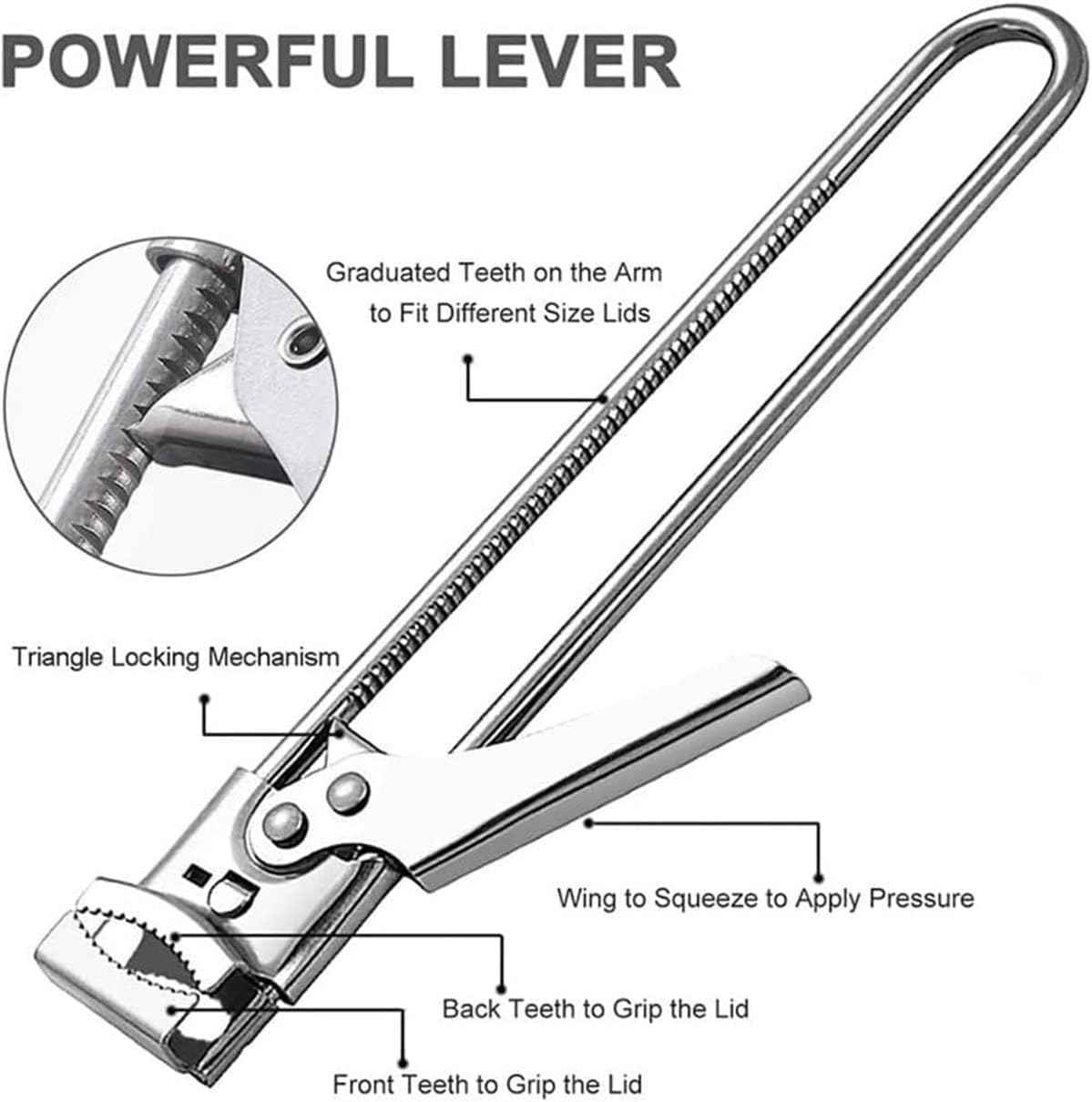zengxiaoyun silver Master Jar & Bottle Opener stainless steel multifunctional adjustable kitchen
