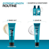 Redken Extreme Length Biotin Conditioner For Longer Hair – Promotes Healthy Hair Growth, Strengthens & Detangles Damaged Hair, Infused With Biotin & Castor Oil