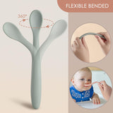 6-Piece Silicone Baby Feeding Spoons, First Stage Infant Spoons, Soft-Tip Easy on Gums I Baby Training Spoon | Infant Utensils Feeding Supplies, Dishwasher...