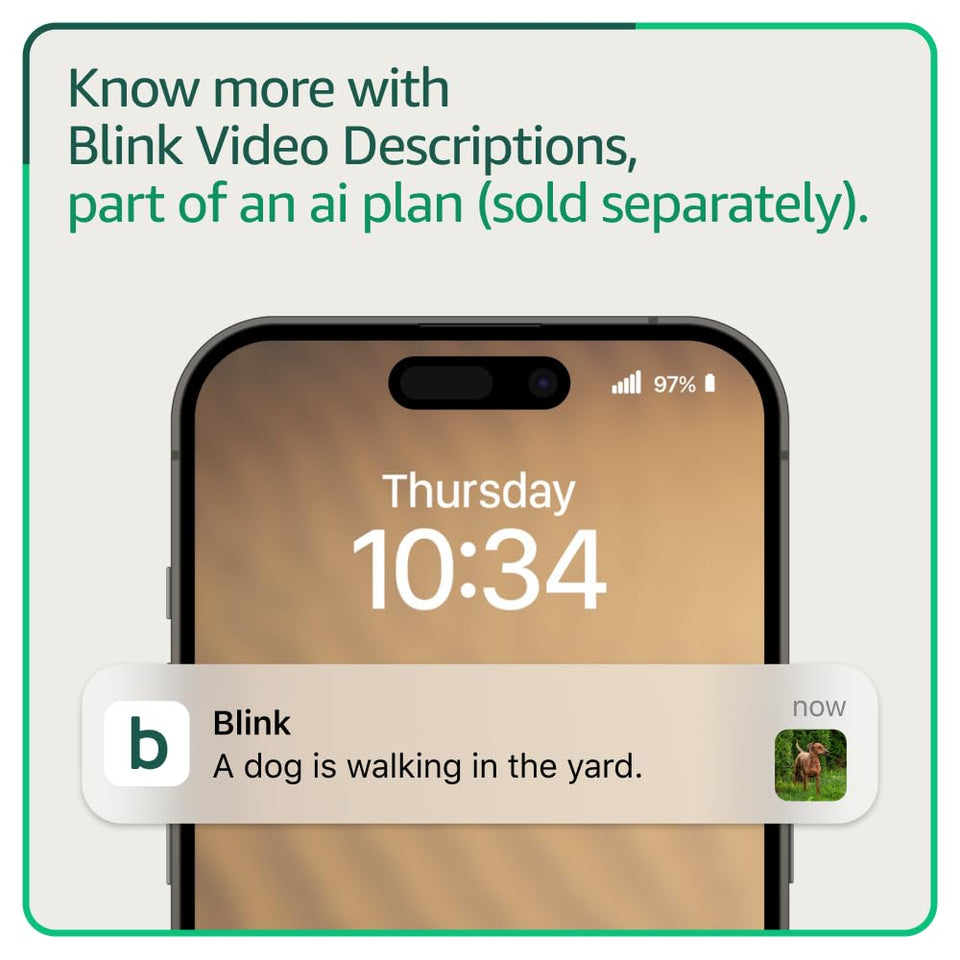 Blink Outdoor 4 – Wireless smart security camera, two-year battery life, 1080p HD day and infrared night live view, two-way talk. Sync Module Core included – 2 camera system