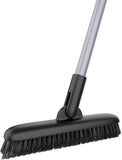 MR.SIGA Heavy Duty Grout Scrub Brush with Long Handle, Shower Floor Scrubber for Cleaning, Tile Scrub Brush with Stiff Bristles