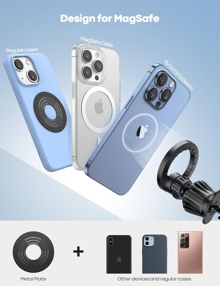 lamicall magsafe car mount - magnetic air vent phone holder for mag safe iphone