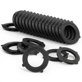 SmoTecQ 30 Pack Garden Hose Washers with Self-Locking Tabs - Heavy Duty Rubber Seals for 3/4" Hose Fittings, Stay-in-Place Design Prevents Falling Out & Leaks, Black