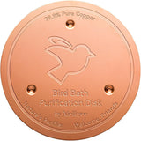 Mellbree Bird Bath Copper Disk, 0.6mm Reinforced 99.99% PLre Copper Cleaning Disk for Physical Safe Clean Water All-Season, Universal Fit for Outdoor Birdbaths, Bowl, Bird Bath Solar