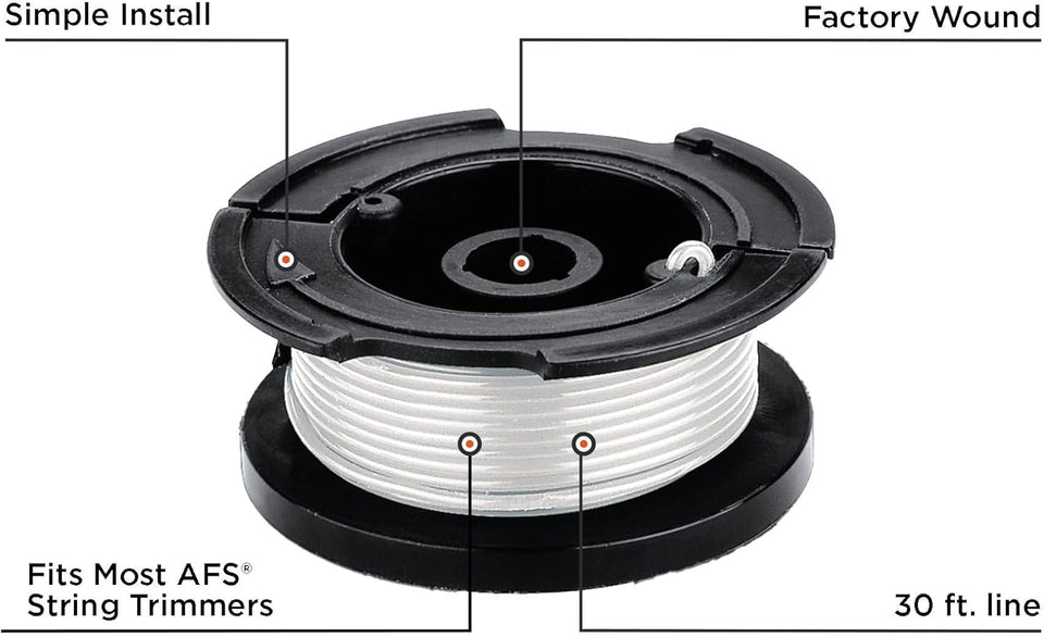 BLACK+DECKER Weed Eater String, Trimmer Line, 3-Pack, 30-Feet of Replacement Spool, 0.065-Inch Diameter (AF1003ZP)