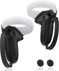 AMZDM Controller Grip for Oculus Quest 2 Accessories Grips Cover for VR Touch Controllers Covers Protector with Non-Slip Thumb Grips 1Pair Black