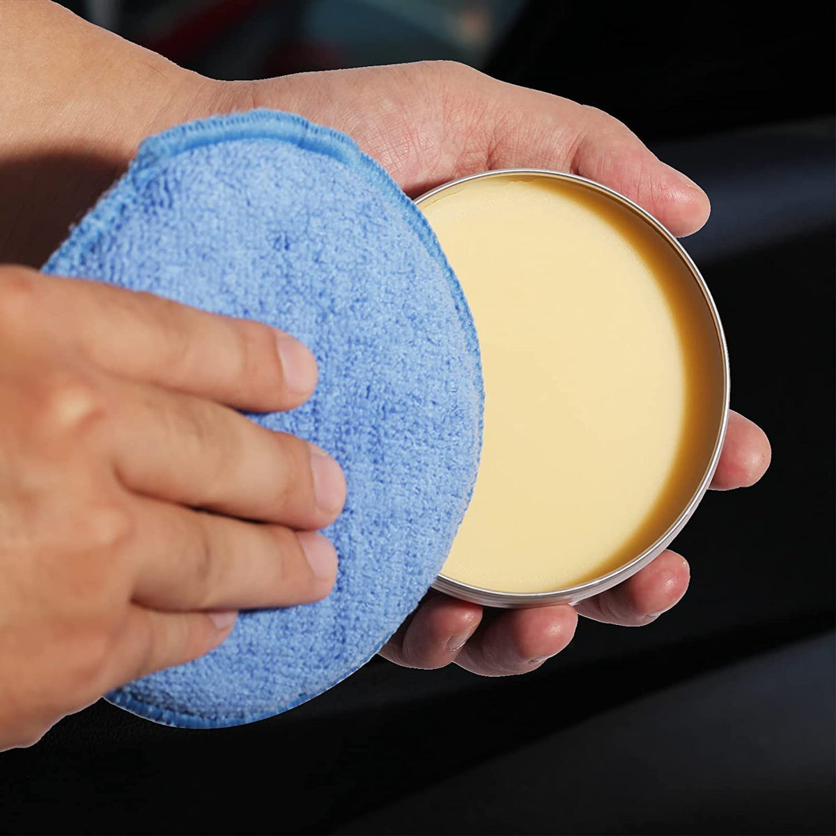 5-inch Microfiber Wax Applicator Pads for Car Waxing and Polishing, 6 Pack, Machine Washable