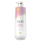 Olay Body Wash for Women, Intensely Hydrating, Hyaluronic Acid Serum Complex, Renews Moisture, Free of Parabens & Phthalates, Vitamin B3 Lameller Technology, For All Skin Types, 20 fl oz