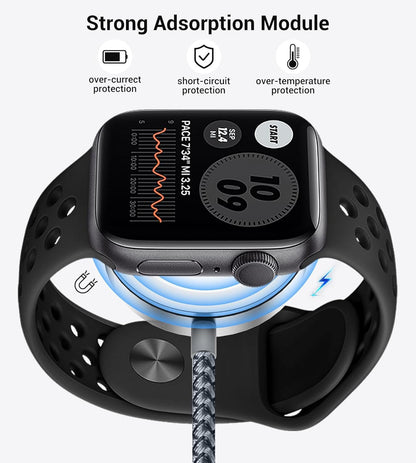 Temdan for Travel Essentials,3 in 2 USB C Cable for Apple Watch Charger/iPhone 17 Charger/Lightning,Multi Charging Cable Cord,Vacation Camping Essentials,Portable Designed for iWatch &iPhone 16-12-4FT