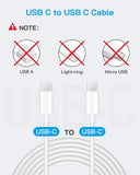 CXX iPhone 17/16/15 Fast Charger [3-Pack] 20W USB C Wall Charger with 6FT C-to-C Cable Compatible with iPhone 17/16/15 Series, USB-C iPad Pro/Air/Mini & More