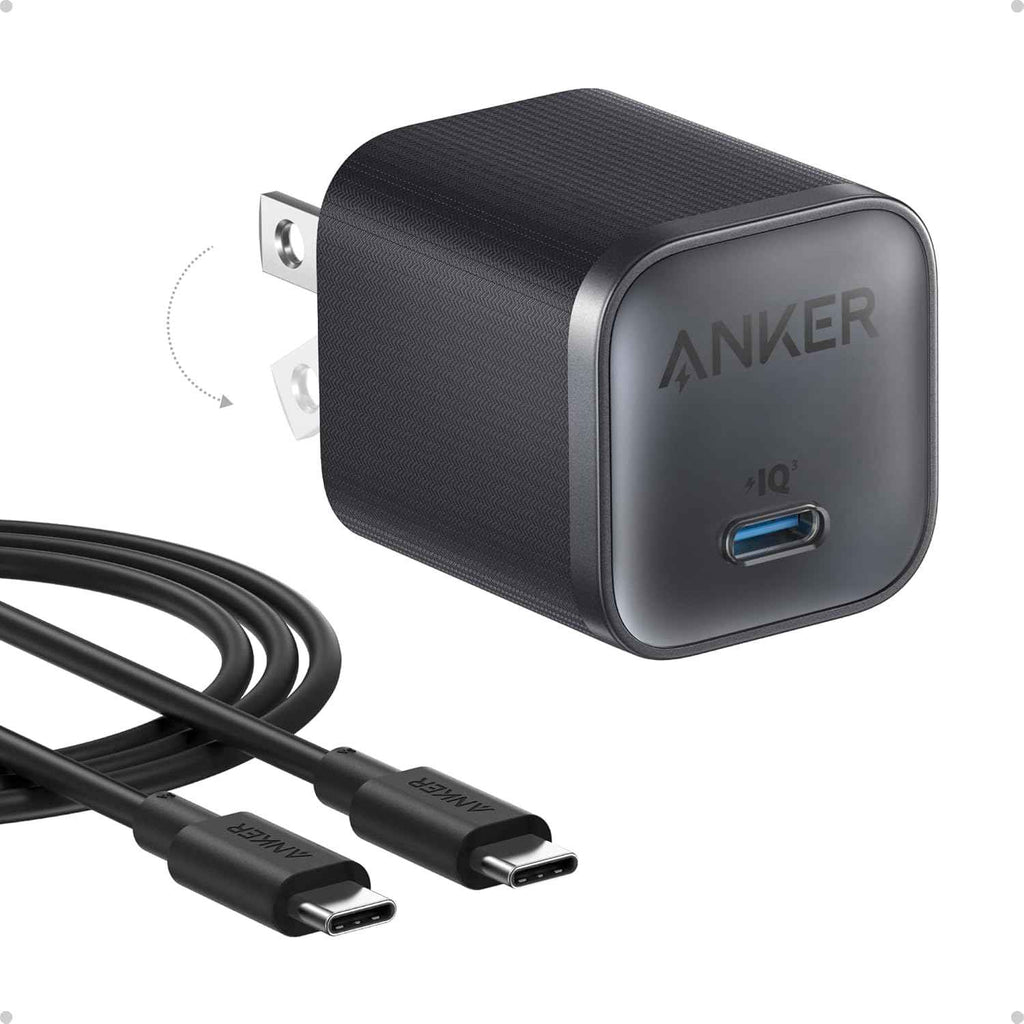 Anker 45W Fast Charging Compact Foldable Plug USB C Charger Block for iPhone Mac Pixel iPad Samsung Galaxy