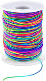LUSTEMBER 1mm Stretchy Bracelet String, Sturdy Rainbow Elastic String Elastic Cord for Jewelry Making, Necklaces, Beading and Crafts