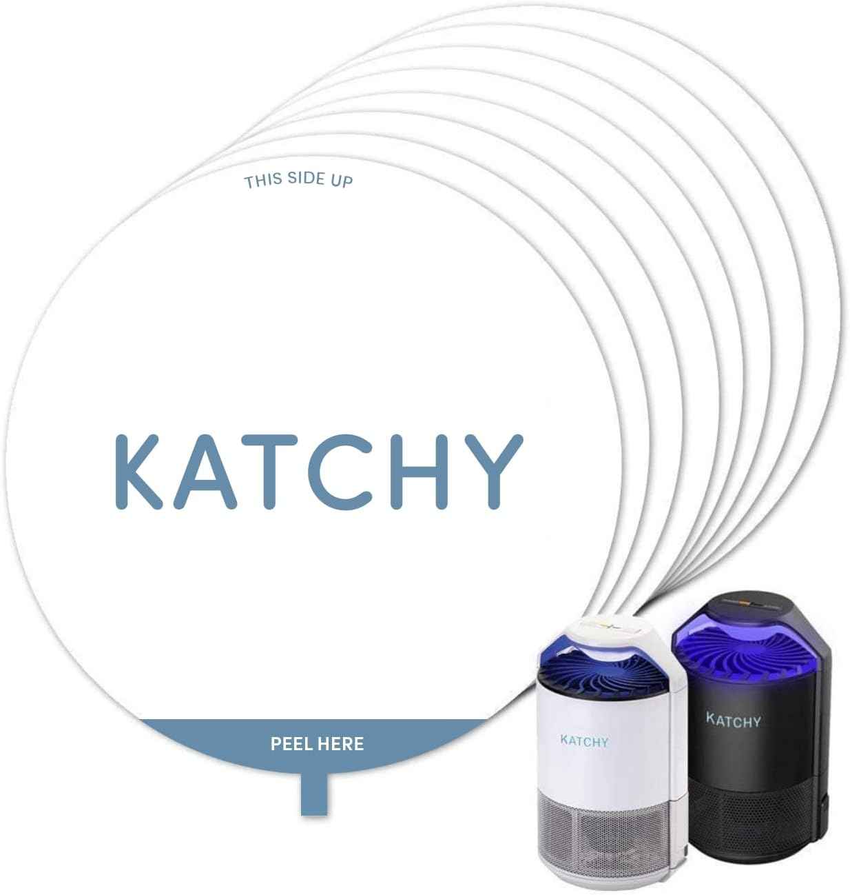 Katchy Original and Midnight Glue Board Refills (8 Pack) - Indoor Insect Trap Glue Board Refills for Mosquito, Gnat, Moth, Fruit Flies - Non-Zapper Traps for Buzz-Free Home