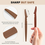 D Dermaplane Razor for Women Face - 6PCS Face Razors for Women - Eyebrow Razor with Precision Cover - Face Shaver for Women - Facial Hair Removal for Men - Neutral
