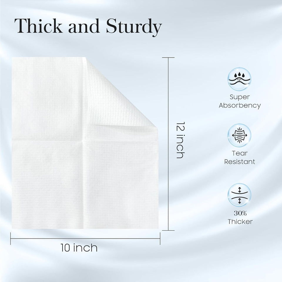 Fygrip 2 Pack of 50 count XL Disposable Face Towels 10” x 12”, 100% Viscose Fibre, Soft & Skin Friendly Face Towelettes Disposable, Facial Tissue Wipes for Women Cleansing