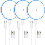 MagSafe Charger 2 Pack 15W Magnetic Wireless Charger Fast Charging Pad Compatible with iPhone 17/16/15/14/13/12 Series & AirPods 3/2/Pro Magnetic MagSafe Charging Pad with Dual Ports - PureLivingMart