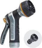 Melnor 65020-AMZ Metal Nozzle with QuickConnect Product Adapter Set, Multi-Pattern, Heavyweight Rear Trigger