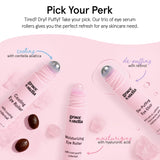 grace & stella Under Eye Brightener with Rose Quartz Rollerball - Centella Asiatica & Caffeine Under Eye Serum for Dark Circles & Puffiness - Travel Essentials, Birthday Gifts for Mom (15ml/0.51floz)