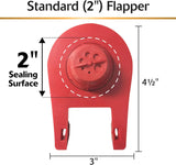 Korky Ultra Standard 2-Inch Universal Toilet Flapper - Long Lasting Rubber - Easy to Install - Made in USA, 100BP