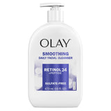 Olay Face Wash, Daily Facial Cleanser with Retinol, Peptides & Glycerin - Smoothing, Noursihes Skin Surface, Hydrates while Cleansing - Sulfate-Free, Paraben-Free, 16 Oz