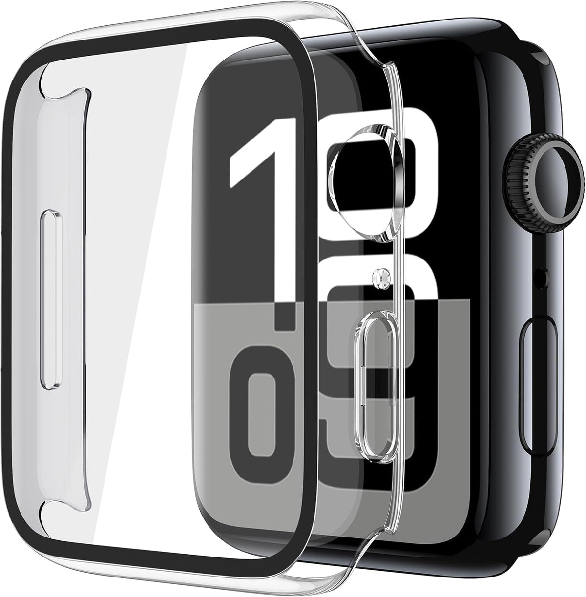 Misxi tempered glass case for Apple Watch Series 7 (2021) 46mm and Series 6 watch