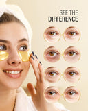 Maskiss 24k Gold Under Eye Patches (25 Pairs), eye mask, Collagen Skin Care Products, Eye Patches for PLffy Eyes, eye masks for dark circles and PLffiness
