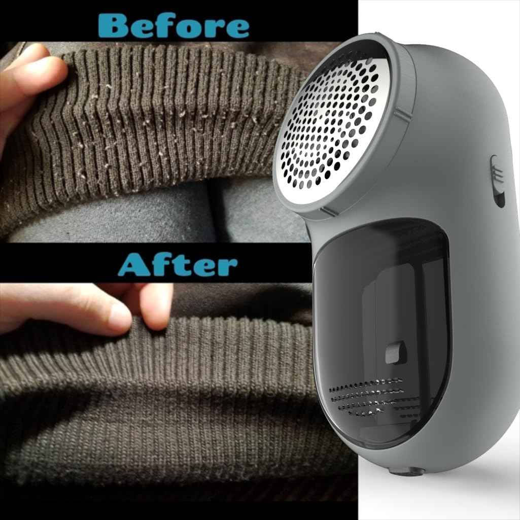 Rechargeable Fabric Shaver, Magictec Lint Remover Sweater Defuzzer Lints Fuzzs Pills Pilling Trimmer for Clothes and Furniture -Battery Operated, Green