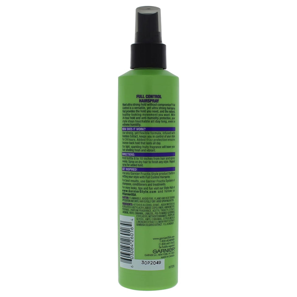 Garnier Fructis Style Full Control Anti-Humidity Hairspray, Non-Aerosol, 8.5 Fl Oz, 1 Count (Packaging May Vary)