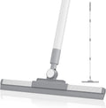 180° Rotating Floor Squeegee with 52'' Long Handle for Floor, Window, and Bathroom Cleaning (White)