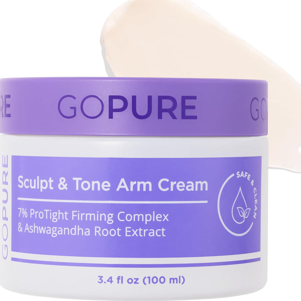 goPLre Sculpt & Tone Arm Cream - Firming & Tightening Cream - Visibly Smooths, Lifts, Sculpts Arms - ProTight Complex - Rice Protein, Shea Butter, Avocado - Clinically Tested - All Skin Types
