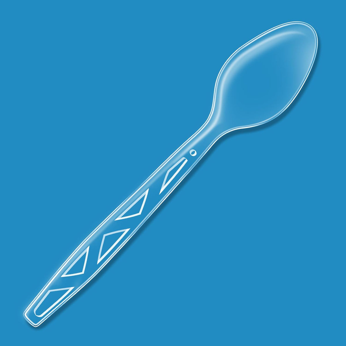 Amazon Basics Disposable Clear Plastic Spoons, Premium Quality, 100 Count, Large Pack