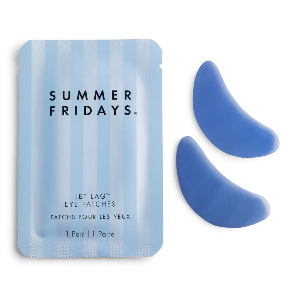 Summer Fridays Jet Lag Under Eye Patches - Hydrating & DePLffing Hydrogel Eye Masks with Caffeine & Peptides to Soothe & Refresh the Undereye Area (6 Pairs)