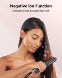 Annlary Hair Straightener 1 Inch Flat Iron and Curler 2 in 1 Titanium Ceramic Ionic Dual Voltage Straightener with Heat-Resistant Silicone, for Less Frizz, Shinier & Smoother