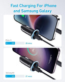 Anker 323 USB C Car Charger Adapter, 52.5W Cigarette Lighter Charger with 30W PowerIQ 3.0 Fast Charging Cable for iPhone 17/17 Pro Max/16/15/14 Series, Galaxy S25/24/23, Pixel, iPad, AirPods and More - PureLivingMart