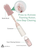 Momcozy Bottle Brush Kit, Innovative Push-Press Design for Better Cleaning - Baby Bottle Cleaner Brush for Baby Bottle, Breast Pumps, Nipples, and More - Can Generate Foam for Better Cleaning, Pink