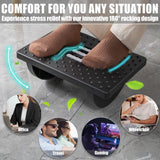 CasaZenith Foot Rest for Under Desk at Work - Ergonomic Foot Stools for Under Office Desk - Rocking Footrest with Roller Massager - Leg Rest for Chair, Computer Gaming -13" L x 9.6" W x 5" H