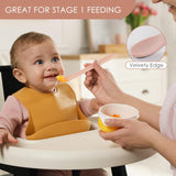 6-Piece Silicone Baby Feeding Spoons, First Stage Infant Spoons, Soft-Tip Easy on Gums I Baby Training Spoon | Infant Utensils Feeding Supplies, Dishwasher...