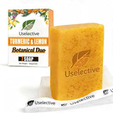 Lemon & Turmeric Soap Bar for Dark Spots, Powered by Kojic Acid & Vitamin C - Deeply Moisturizing with Amino Acids & Shea Butter - SLS Free for Face/Body