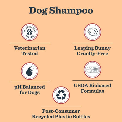 MRS. MEYER'S Clean Day 3 in 1 Dog Shampoo, White Peach Scent, 14oz