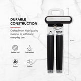 KitchenAid Classic Multifunction Can Opener and Bottle Opener Easy to Use, Razor Sharp Stainless Steel Cutting Wheel, Soft Ergonomic Handles, Black